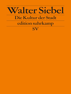 cover image of Die Kultur der Stadt